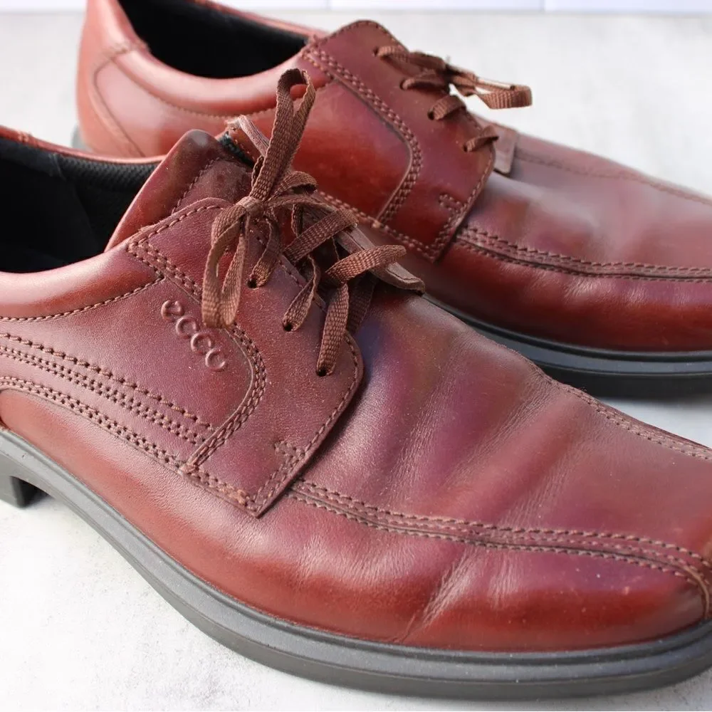 Ecco Men's Rust Brown Colored Oxfords Size 11/11.5